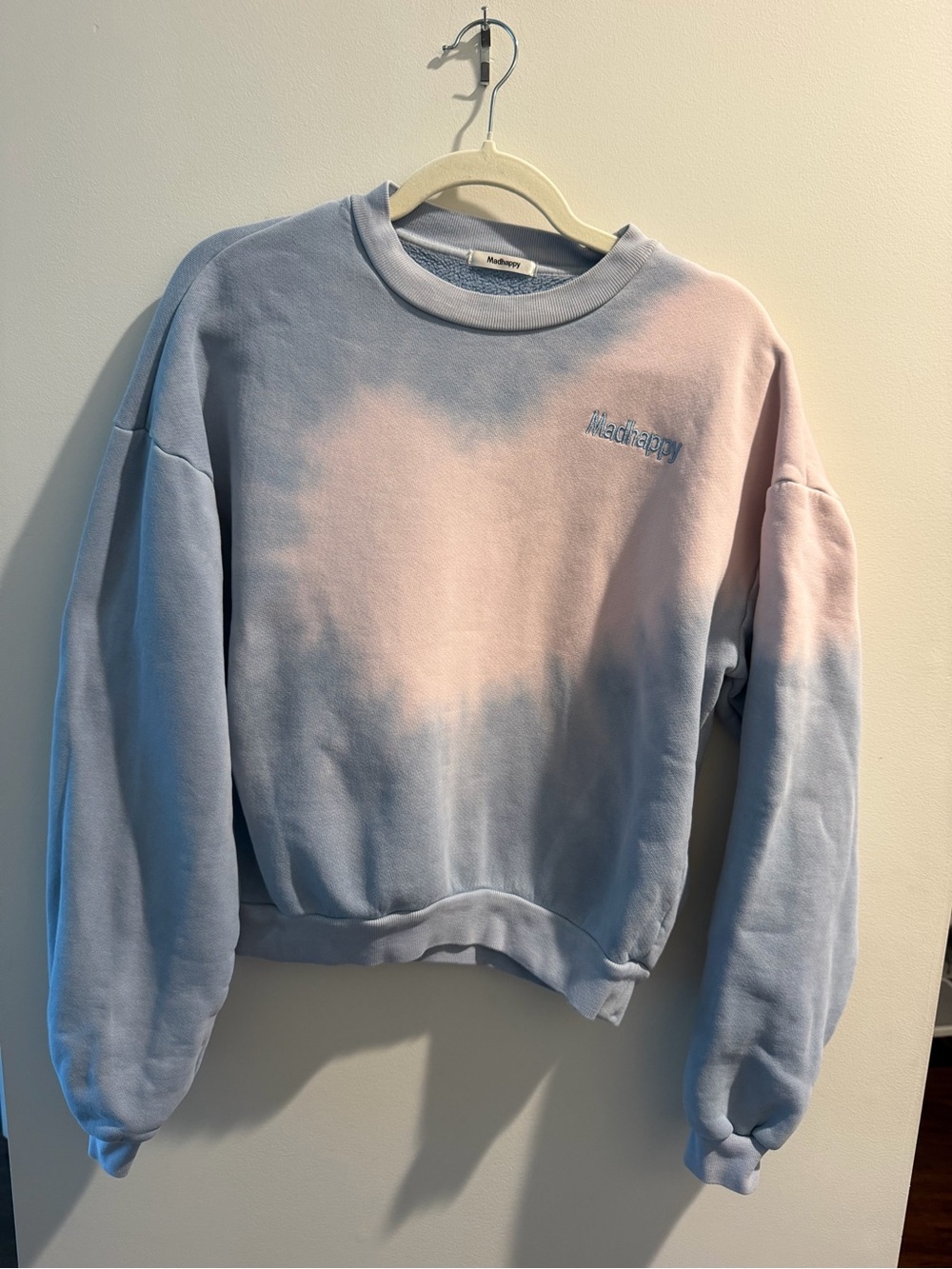 Madhappy Pastel Pink & Light Blue Tie-Dye Crewneck Sweatshirt
